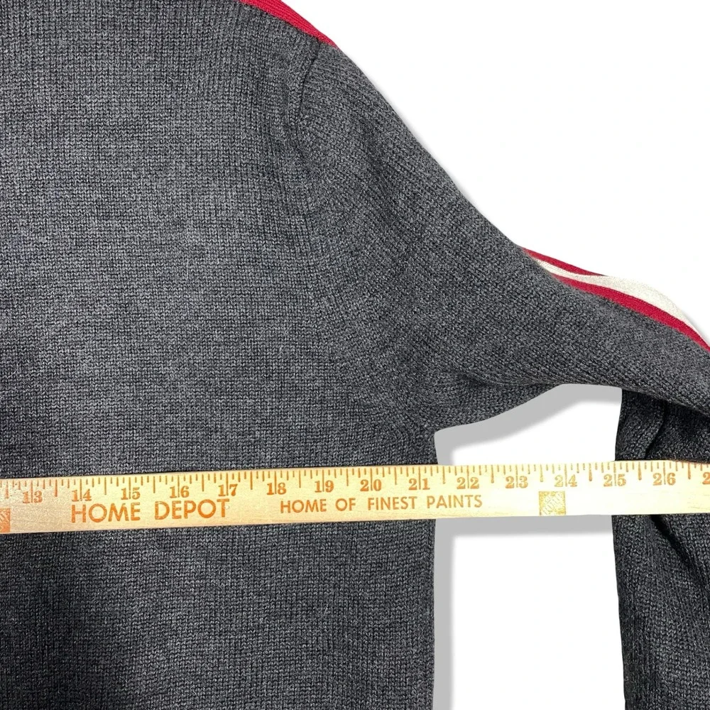 Y2K Banana Republic Merino Wool Striped Sleeve Knit Sweater Mens L Retro Grandpa